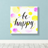Be Happy 2 Leinwanddruck (Insitu (Holzboden))