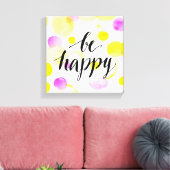 Be Happy 2 Leinwanddruck (Insitu (Wohnzimmer))