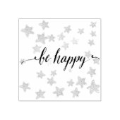Be Happy 3 Gummistempel (Prägung)