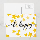 Be Happy 3 Postkarte (Vorne/Hinten)