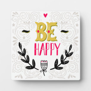 Be Happy 4 Fotoplatte