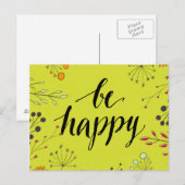 Be Happy 5 Postkarte (Vorne/Hinten)