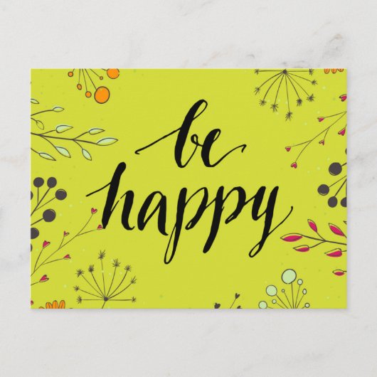 Be Happy 5 Postkarte (Vorderseite)