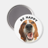 Be Happy Beagle Magnet (Vorderseite/Rückseite)