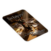 Be Happy Cat - Paper Mess Edition Magnet (Rechte Seite)