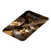 Be Happy Cat - Paper Mess Edition Magnet (Linke Seite)