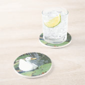 Be Happy Duck Sandstein Untersetzer (Seite)