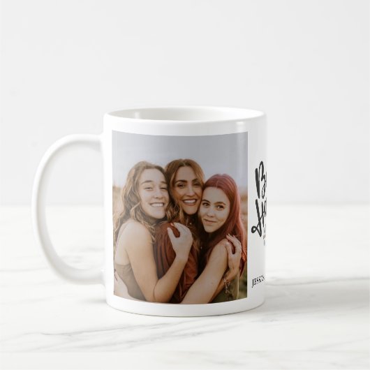 "Be Happy" Foto Tasse (Links)