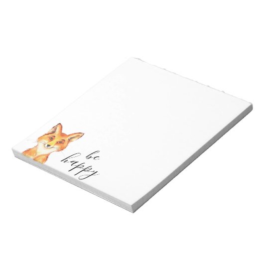 Be Happy Fox Notizblock (Rotiert)