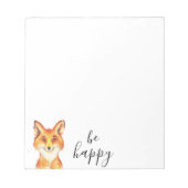 Be Happy Fox Notizblock (Vorderseite)