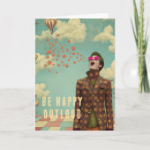 Be Happy| Gruß surreal Art Karte (Vorderseite)