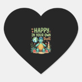 Be Happy In Your Own Shell Turtle Autism Awareness Herz-Aufkleber (Vorderseite)