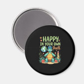 Be Happy In Your Own Shell Turtle Autism Awareness Magnet (Vorderseite/Rückseite)