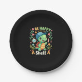Be Happy In Your Own Shell Turtle Autism Awareness Pappteller (Vorderseite)