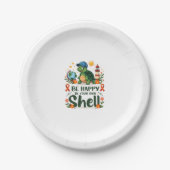 Be Happy In Your Own Shell Turtle Autism Awareness Pappteller (Vorderseite)