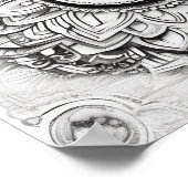 Be Happy Mandala Patster Poster (Ecke)