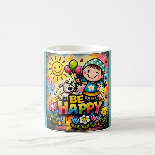 Be Happy Mug Kaffeetasse (Mittel)