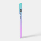 Be Happy Pastel Gradient iPhone Case Hülle (Linke Seite)