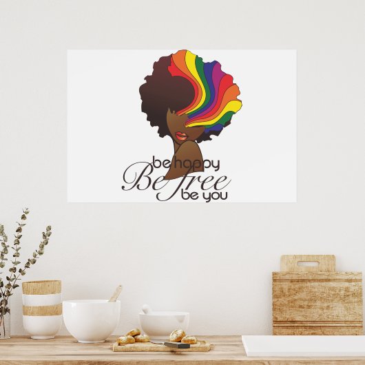 Be Happy Poster (Küche)