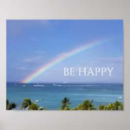Be Happy Rainbow Poster