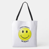 Be Happy Smiley Tasche (Rückseite)