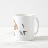 Be Happy Smiling Mushroom Kaffeetasse (VorderseiteRechts)