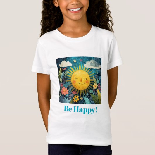 Be Happy! Smiling Sun, T-Shirt (Vorderseite)