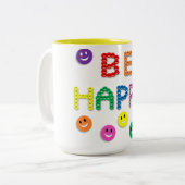 Be Happy Tasse (Vorderseite Links)
