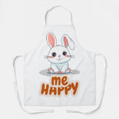 Be Happy Typografy Schürze (Vorderseite)