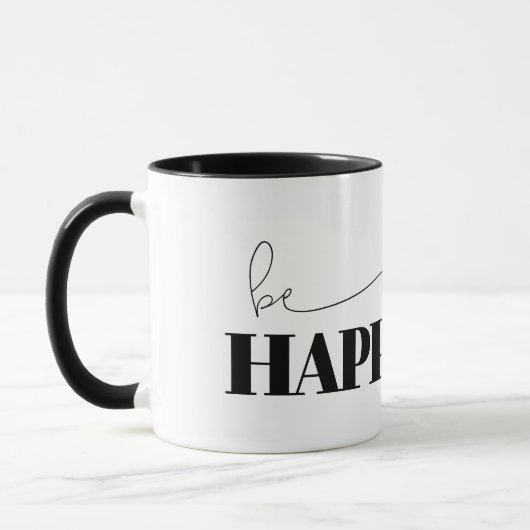 Be Happy Typografy Tasse (Links)