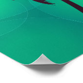 Be Happy Watercolor Funny Quote Poster (Ecke)