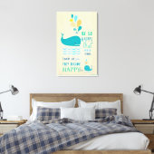 Be Happy Whale Leinwand (Insitu (Schlafzimmer))