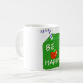 Be Happy With Apple Design T-shirts By Will Power Kaffeetasse (Vorderseite Links)