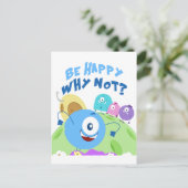 Be Happy Yum Yum Postkarte (Stehend Vorderseite)