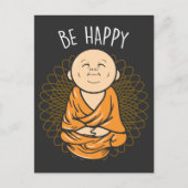 Be Happy Zen Little Buddha Mandala Buddhist Postkarte (Vorderseite)
