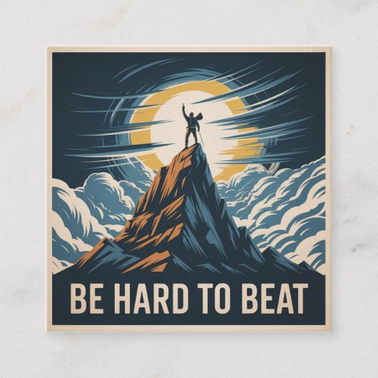 Be Hard To Beat Quadratische Visitenkarte (Vorderseite)