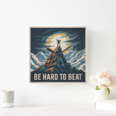 Be Hard To Beat Quadratische Wanduhr (Zuhause)