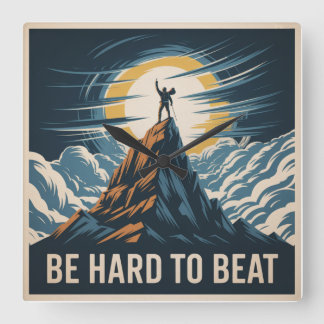 Be Hard To Beat Quadratische Wanduhr