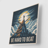 Be Hard To Beat Quadratische Wanduhr (Winkel)