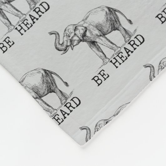 Be Heard Cute Elephant Fleecedecke (Ecke)