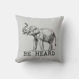 Be Heard Cute Elephant Kissen