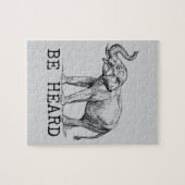 Be Heard Cute Elephant Puzzle (Horizontal)