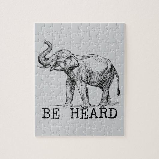 Be Heard Cute Elephant Puzzle (Vertikal)