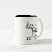Be Heard Cute Elephant Zweifarbige Tasse (VorderseiteRechts)