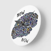 Be Here Now Purple Brain Christian Wall Clock Runde Wanduhr (Winkel)