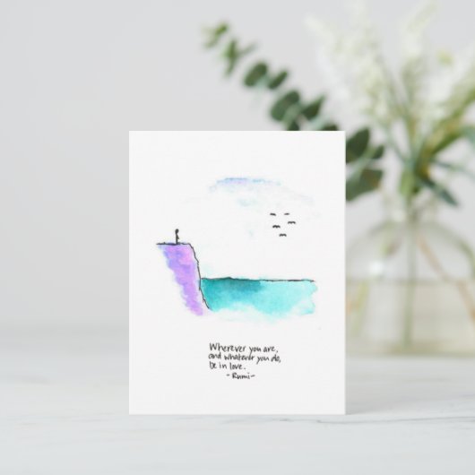 Be in love postkarte (Stehend Vorderseite)