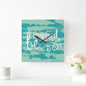 Be Inspired Quadratische Wanduhr (Zuhause)