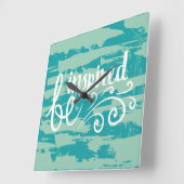 Be Inspired Quadratische Wanduhr (Winkel)