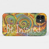 "Be Inspiriert" farbiges Doodle iPhone 11 Gehäuse Case-Mate iPhone Hülle (Rückseite (Horizontal))