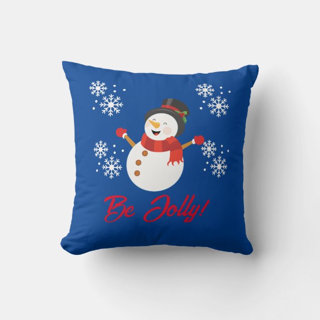 BE JOLLY SNOWMAN KISSEN (Vorderseite)